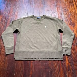 Polo Ralph Lauren Sweatshirt Womens Small Green Pullover Crewneck Pony